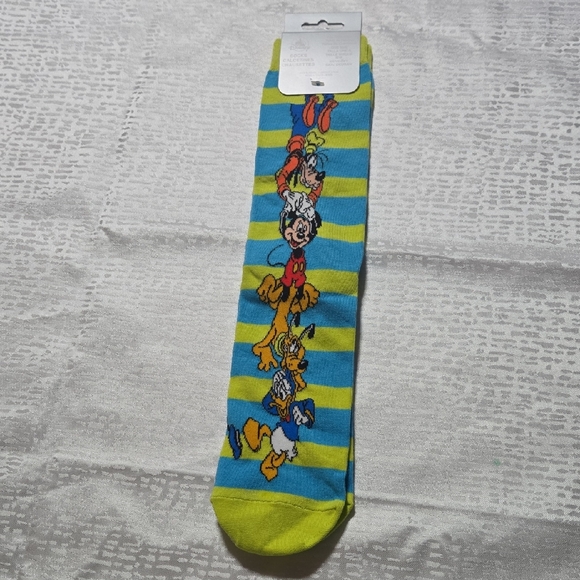 Disney Other - Disney Adult Socks - Mickey, Goofy, Pluto, Donald Striped